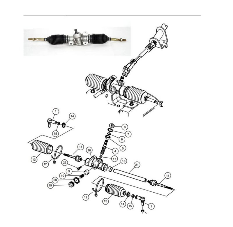 Dr.Acces Golf Cart Club Car Precedent Steering Gear Box Assembly Fits on Precedent 2004 & Up Replaces OEM# 102288601,103679701 - Image 4